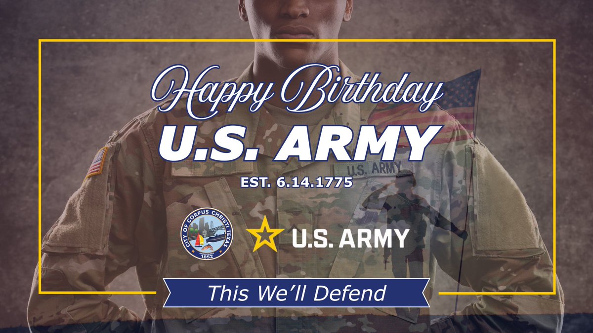 🎉 Happy 250th Birthday to the U.S. Army!
For two and a half centuries, the U.S. Army has stood in service to our nation with courage, strength, and dedication. We salute the soldiers—past and present—who continue to uphold the Army’s legacy.
 
🪖 "This We’ll Defend"
📅