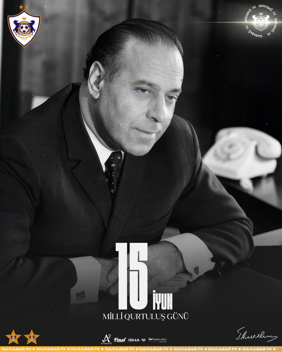 🇦🇿 Azərbaycan xalqının tarixində onun gələcəyini müəyyənləşdirən mühüm günlərdən biri 15 iyun - Milli Qurtuluş Günüdür!

#QarabağFK #MilliQurtuluşGünü #15iyun
