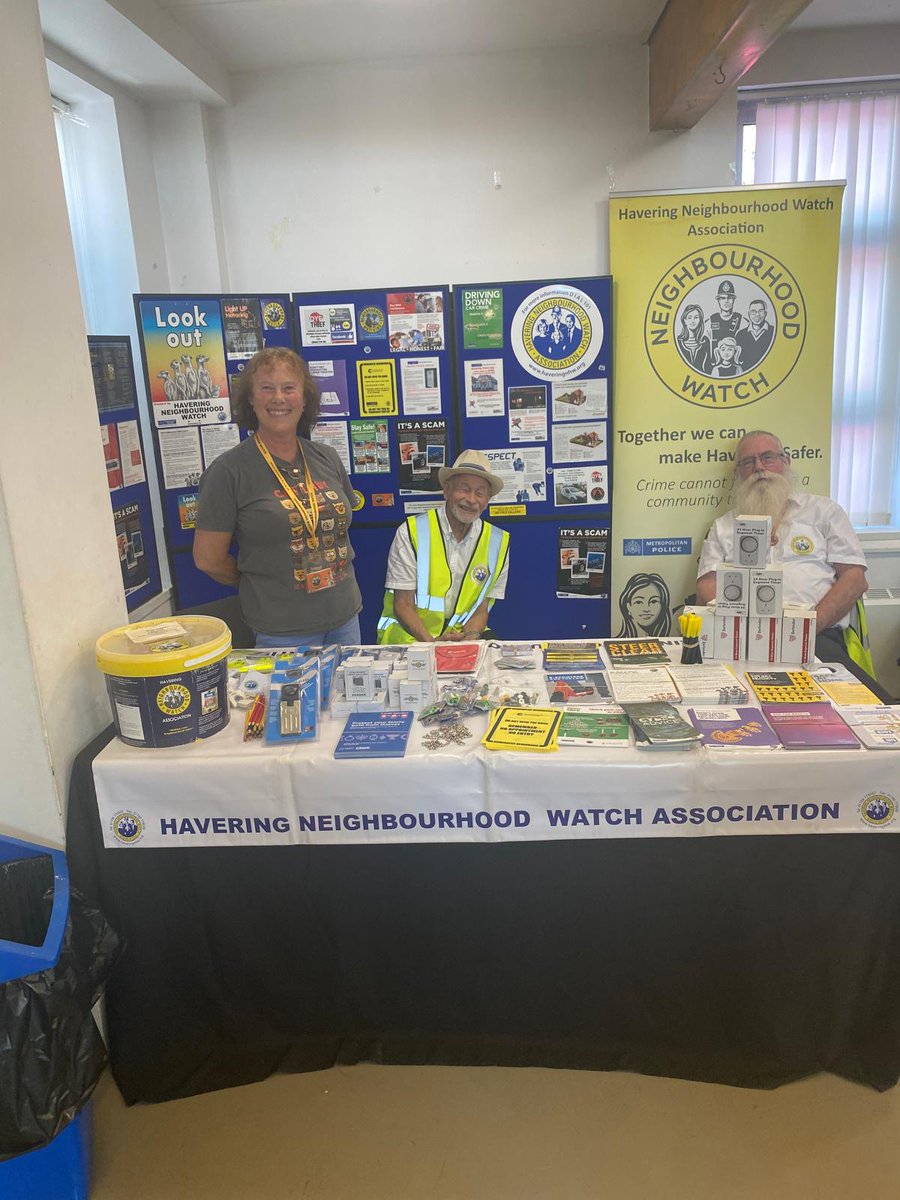 Neighbourhood Watch Association  at the Mardyke Community centre Summer Fete, giving out personal security items and advice