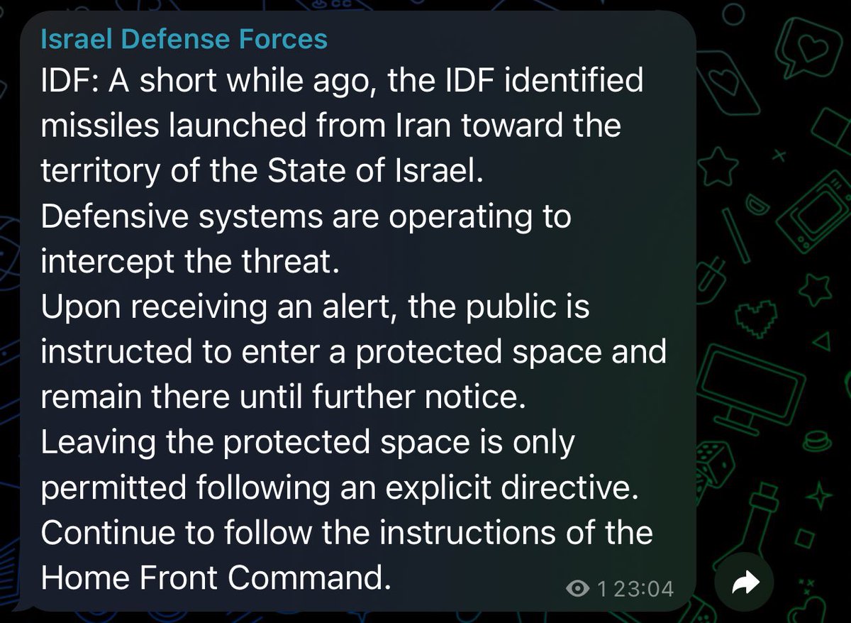 Breaking | Israel CONFIRMS missiles incoming from Iran right now