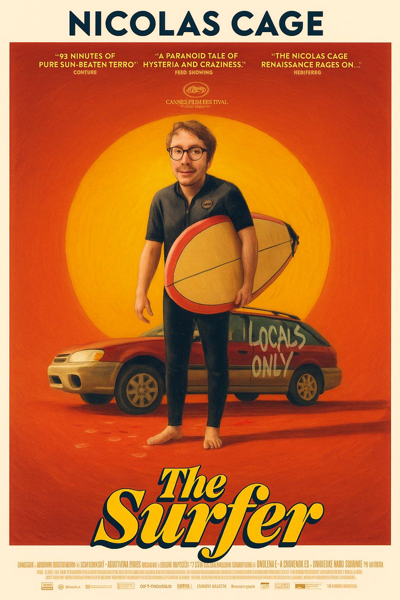 Cage/Rage - A Nicolas Cage Podcast (@cage_podcast) on Twitter photo 🚨THE SURFER (2025)🚨
Finally, it's new Cage time and I'm joined by <a href="/BedeJermyn/">The Terrible Aussie @MIFF2025</a> to catch some waves and discuss the exaggerated reviews of this movie, if it's actually a Christmas film and much more!
🏄 🌊 🤪
SPOTIFY: tinyurl.com/5bk6373v
APPLE: tinyurl.com/4wc9zcn7 🚨THE SURFER (2025)🚨
Finally, it's new Cage time and I'm joined by <a href="/BedeJermyn/">The Terrible Aussie @MIFF2025</a> to catch some waves and discuss the exaggerated reviews of this movie, if it's actually a Christmas film and much more!
🏄 🌊 🤪
SPOTIFY: tinyurl.com/5bk6373v
APPLE: tinyurl.com/4wc9zcn7