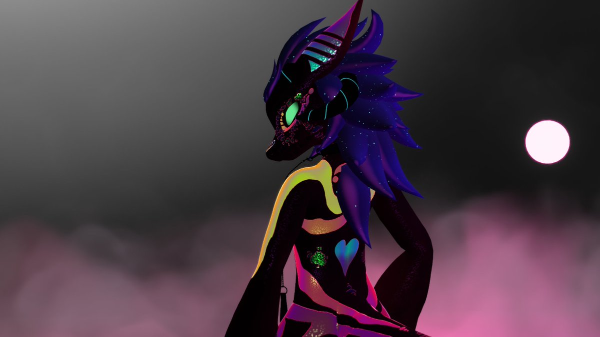 While I prefer the true iridescence of the old poi versions, having Light Volumes function is pretty cool and neat.  Mostly visible on the mane.