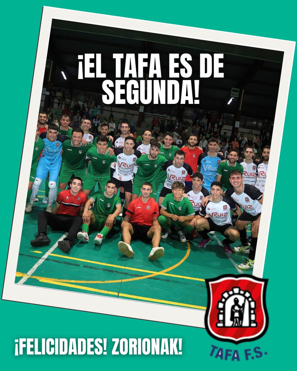 OSASUNA MAGNA (@cdxota) on Twitter photo 🙌🏻 ¡Enhorabuena <a href="/tafafutbolsala/">🅣🅐🅕🅐 𝕗ú𝕥𝕓𝕠𝕝 𝕤𝕒𝕝𝕒</a> por el ascenso a la #SegundaDivisionFS!
El futsal navarro sigue dando pasos y el Tafa es un ejemplo de ello
💚 Nos alegramos especialmente por jugadores como Miguel Planillo o Íñigo Amézqueta
💪🏻 Zorionak! 🙌🏻 ¡Enhorabuena <a href="/tafafutbolsala/">🅣🅐🅕🅐 𝕗ú𝕥𝕓𝕠𝕝 𝕤𝕒𝕝𝕒</a> por el ascenso a la #SegundaDivisionFS!
El futsal navarro sigue dando pasos y el Tafa es un ejemplo de ello
💚 Nos alegramos especialmente por jugadores como Miguel Planillo o Íñigo Amézqueta
💪🏻 Zorionak!