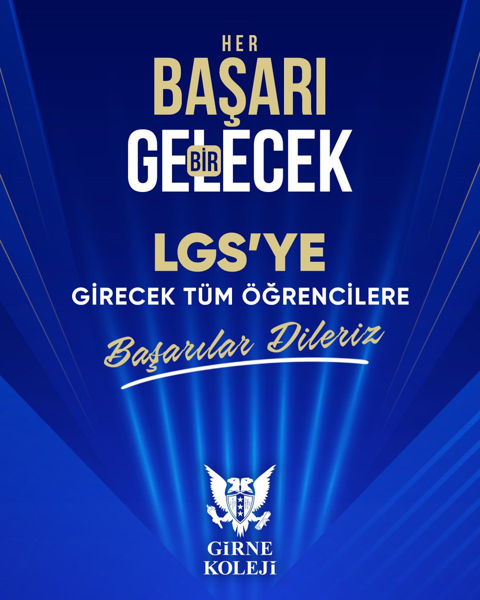 LGS’ye girecek tüm öğrencilere başarılar diliyorum. 
Emeğinizin ve azminizin karşılığını alacağınız önemli bir sürecin eşiğindesiniz.
Unutmayın, her başarı bir geleceği şekillendirir. 💫