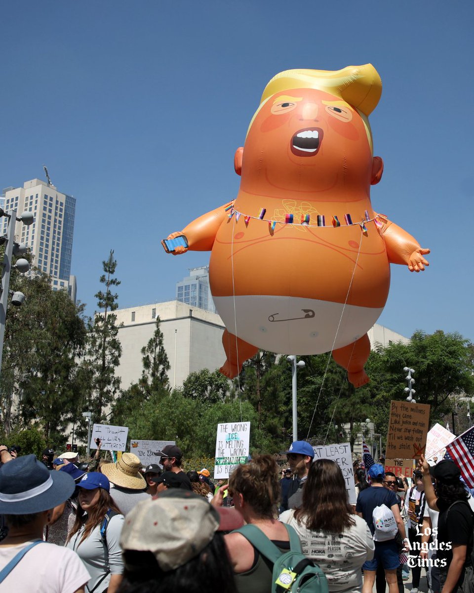 ‘No Kings’ protests are being held in Los Angeles and other cities around the nation to coincide with President Trump’s military parade in D.C. Follow our live coverage from L.A. latimes.com/california/liv…