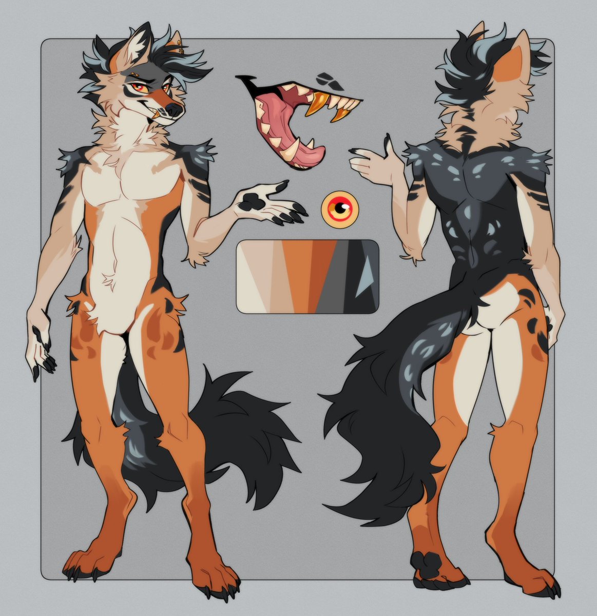 remiyell's tweet image. Reference sheet for @/jackalmaw