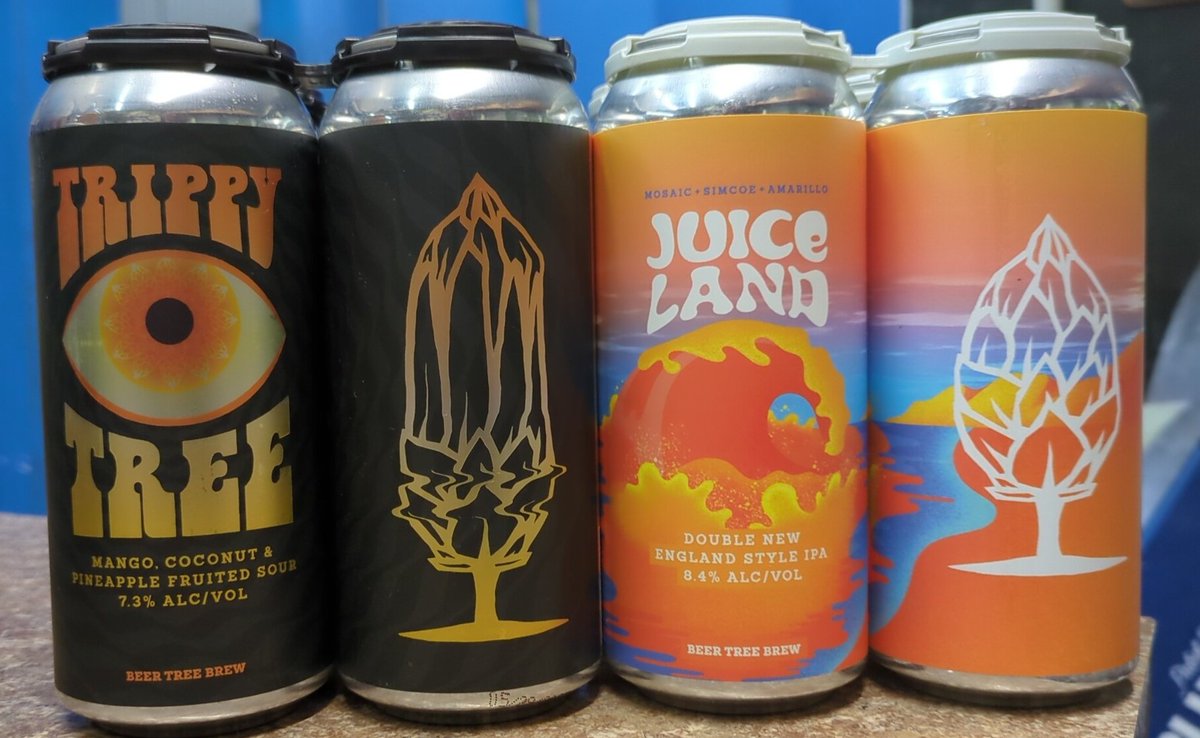 In stock from <a href="/BeerTreeBrew/">Beer Tree Brew</a> Trippy Tree: Mango, Coconut &amp; Pineapple Fruited Sour &amp; Juice Land Double New England Style IPA. #YSAttleboroBeer #YSBeer