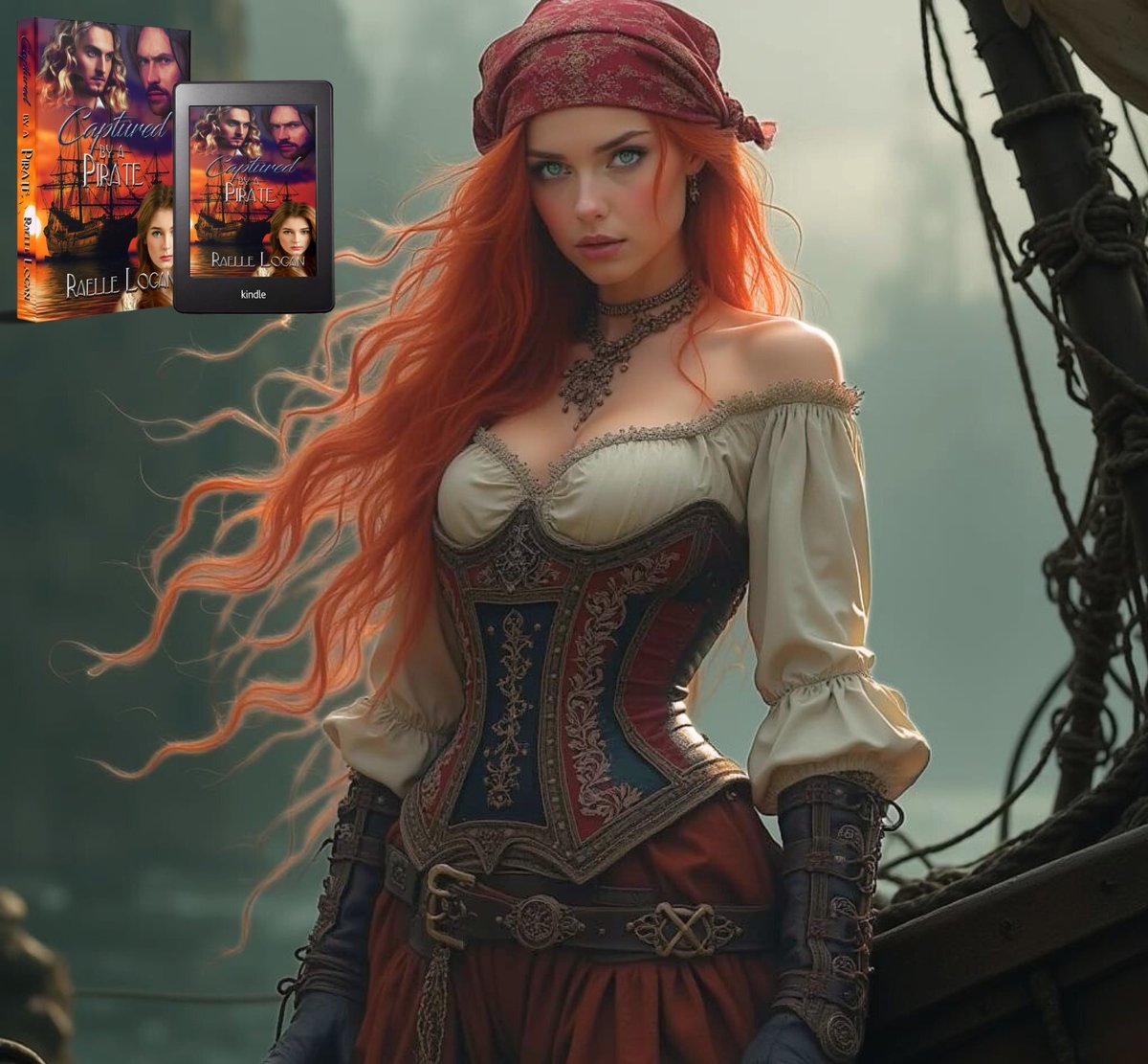 Kidnapped by her guardian’s vengeance-laden pirate rival, Gillian Lancaster is rowed by longboat to where the menacing ship, Poseidon’s Revenge, lies at anchor near a British shore - she's forced to confront Captain Blake Morvane, a sinister pirate. #romance #PirateBooks #books