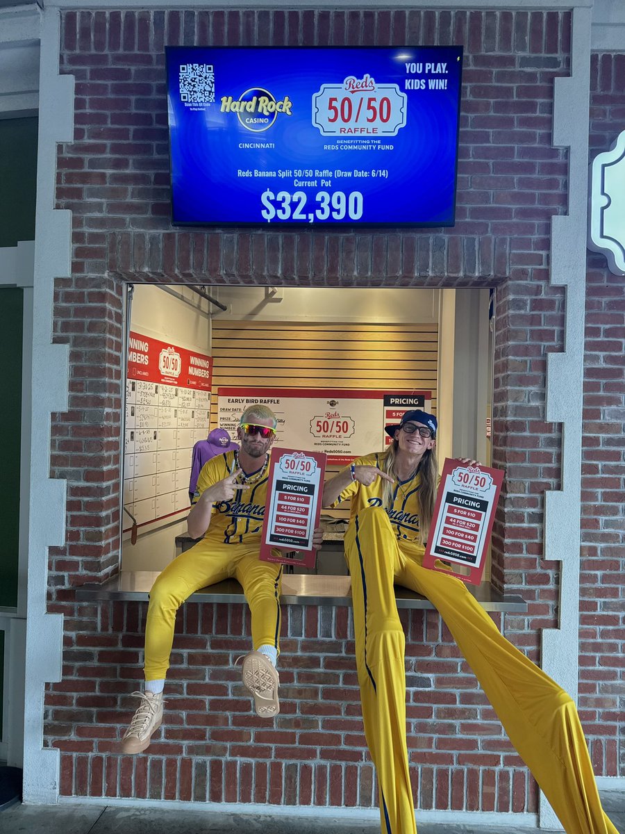 Reds 50/50 (@reds_5050) on Twitter photo The Bananas know best!🍌🍌
Today’s your last chance to enter into the Reds Banana Split 50/50 Raffle! Don’t miss this awesome opportunity to support both the <a href="/RedsCommunity/">Reds Community Fund</a> and Bananas Foster!
🎟️: reds5050.com The Bananas know best!🍌🍌
Today’s your last chance to enter into the Reds Banana Split 50/50 Raffle! Don’t miss this awesome opportunity to support both the <a href="/RedsCommunity/">Reds Community Fund</a> and Bananas Foster!
🎟️: reds5050.com