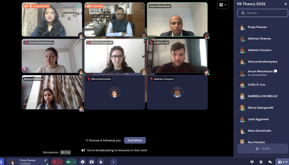 PA Theory Network (@patheory) on Twitter photo Roundtable on Roundtable Session
Civil Service in the Service of Democracy
🔧 Reimagining Training for Equity, Justice & Public Purpose <a href="/poojapaswan/">Dr. Pooja. J. Paswan</a> <a href="/ASPANational/">ASPA National</a> <a href="/ijpa2022/">IJPA</a> <a href="/PAReview/">PAR</a> Roundtable on Roundtable Session
Civil Service in the Service of Democracy
🔧 Reimagining Training for Equity, Justice & Public Purpose <a href="/poojapaswan/">Dr. Pooja. J. Paswan</a> <a href="/ASPANational/">ASPA National</a> <a href="/ijpa2022/">IJPA</a> <a href="/PAReview/">PAR</a>