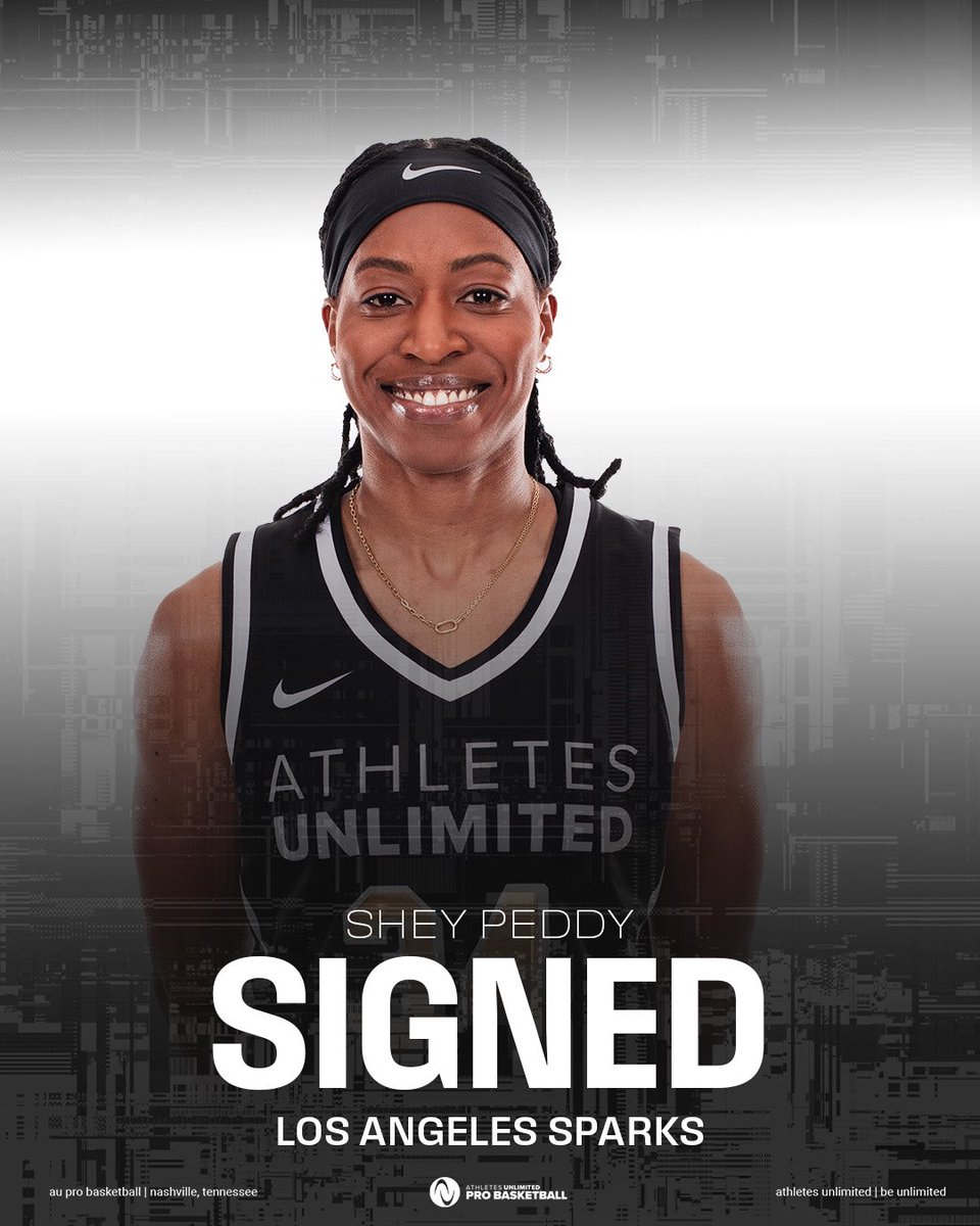 AU Pro Basketball (@auprobasketball) on Twitter photo things we LOVE to see 🤩
the <a href="/LASparks/">Los Angeles Sparks</a> have signed <a href="/SheyP11/">Shey Peddy</a> to a hardship contract, congratulations Shey! things we LOVE to see 🤩
the <a href="/LASparks/">Los Angeles Sparks</a> have signed <a href="/SheyP11/">Shey Peddy</a> to a hardship contract, congratulations Shey!