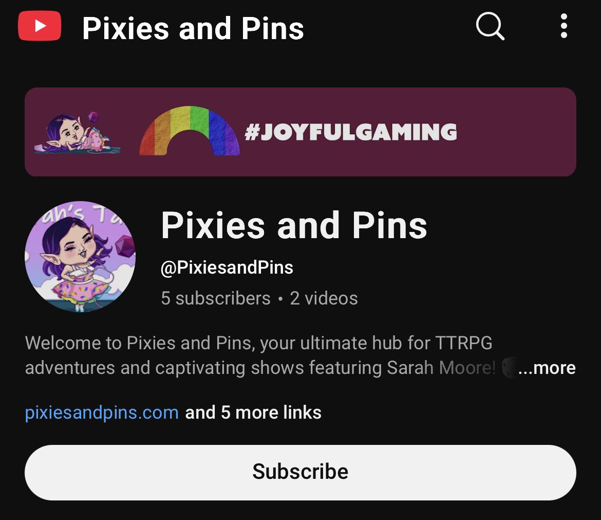 Formerly Feral Games π (@formerly_feral) on Twitter photo Our own <a href="/PixiesAndPins/">PixieDust&SafetyPins (she/her)</a> just launched her own YouTube channel. Go check it out and subscribe!
youtube.com/@PixiesandPins
#FFG #FormerlyFeralGames #JoyfulGaming #PixiesAndPins Our own <a href="/PixiesAndPins/">PixieDust&SafetyPins (she/her)</a> just launched her own YouTube channel. Go check it out and subscribe!
youtube.com/@PixiesandPins
#FFG #FormerlyFeralGames #JoyfulGaming #PixiesAndPins