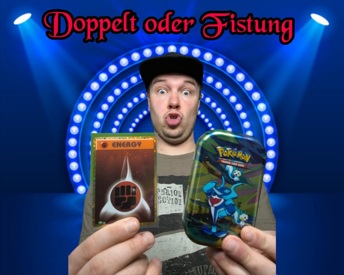 Stream + Giveaway !!

Herzlich willkommen in der neuen Spielshow Doppelt oder Fistung!

Ihr könnt Tins und Blister im Shop Extra für den Stream kaufen. 
Wir machen dann ein Pack Battle und wenn Ihr die besseren Hits drin habt kriegt ihr beide  Boxen zum Preis von einer. 

Sollte