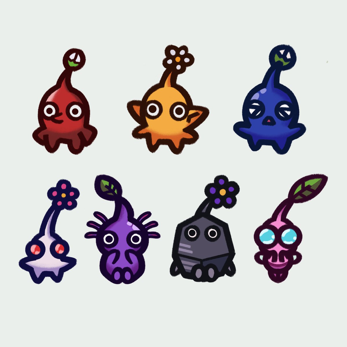 pikmin phone charms!