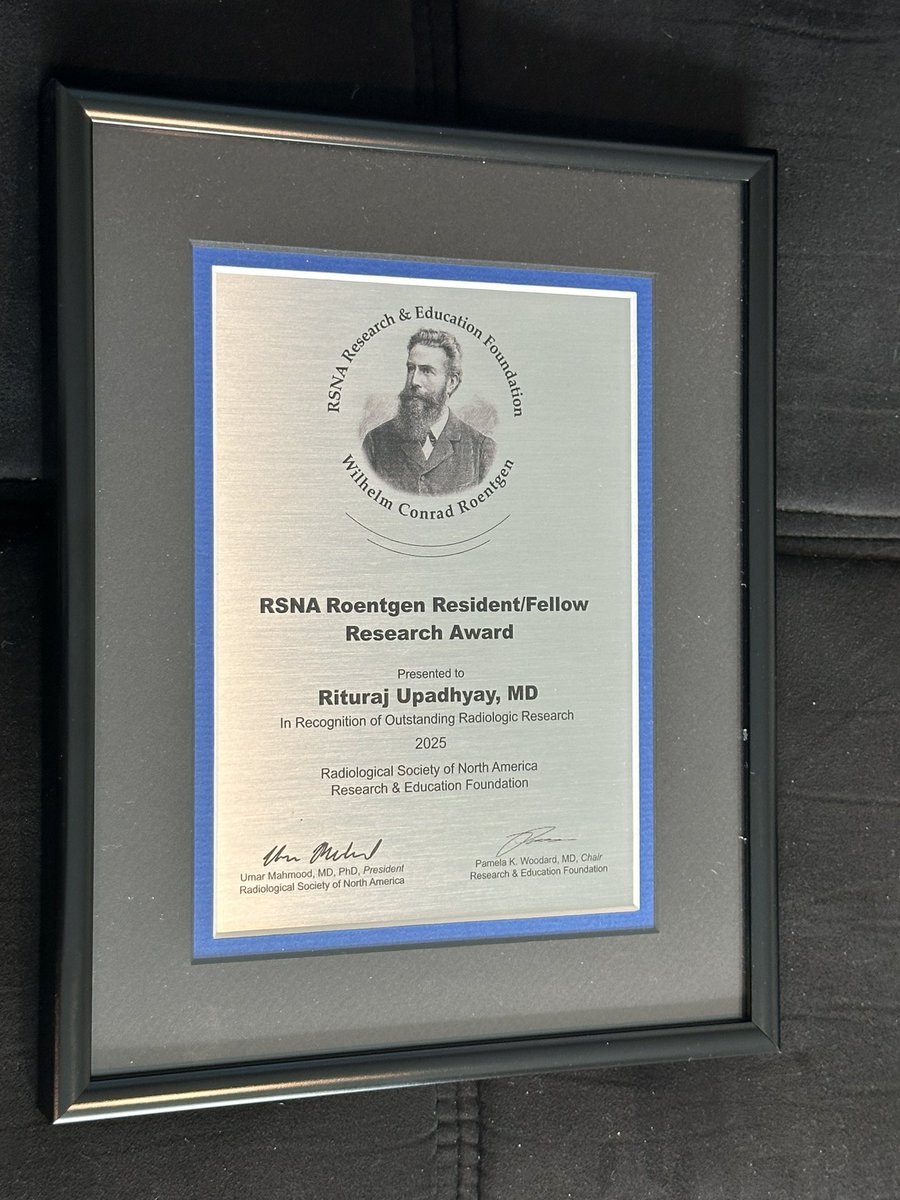 Rituraj Upadhyay, MD (@aiims2738) on Twitter photo After 5 years of scrubs, sacrifices, and sleepless nights, made it through #radonc residency. Time to step into the real world. Forever grateful to my mentors. <a href="/RSNA/">RSNA</a> research award was the cherry on top. <a href="/OhioStateRadOnc/">OhioStateRadOnc</a> 
#ResidencyComplete #DoctorLife #MDModeActivated After 5 years of scrubs, sacrifices, and sleepless nights, made it through #radonc residency. Time to step into the real world. Forever grateful to my mentors. <a href="/RSNA/">RSNA</a> research award was the cherry on top. <a href="/OhioStateRadOnc/">OhioStateRadOnc</a> 
#ResidencyComplete #DoctorLife #MDModeActivated