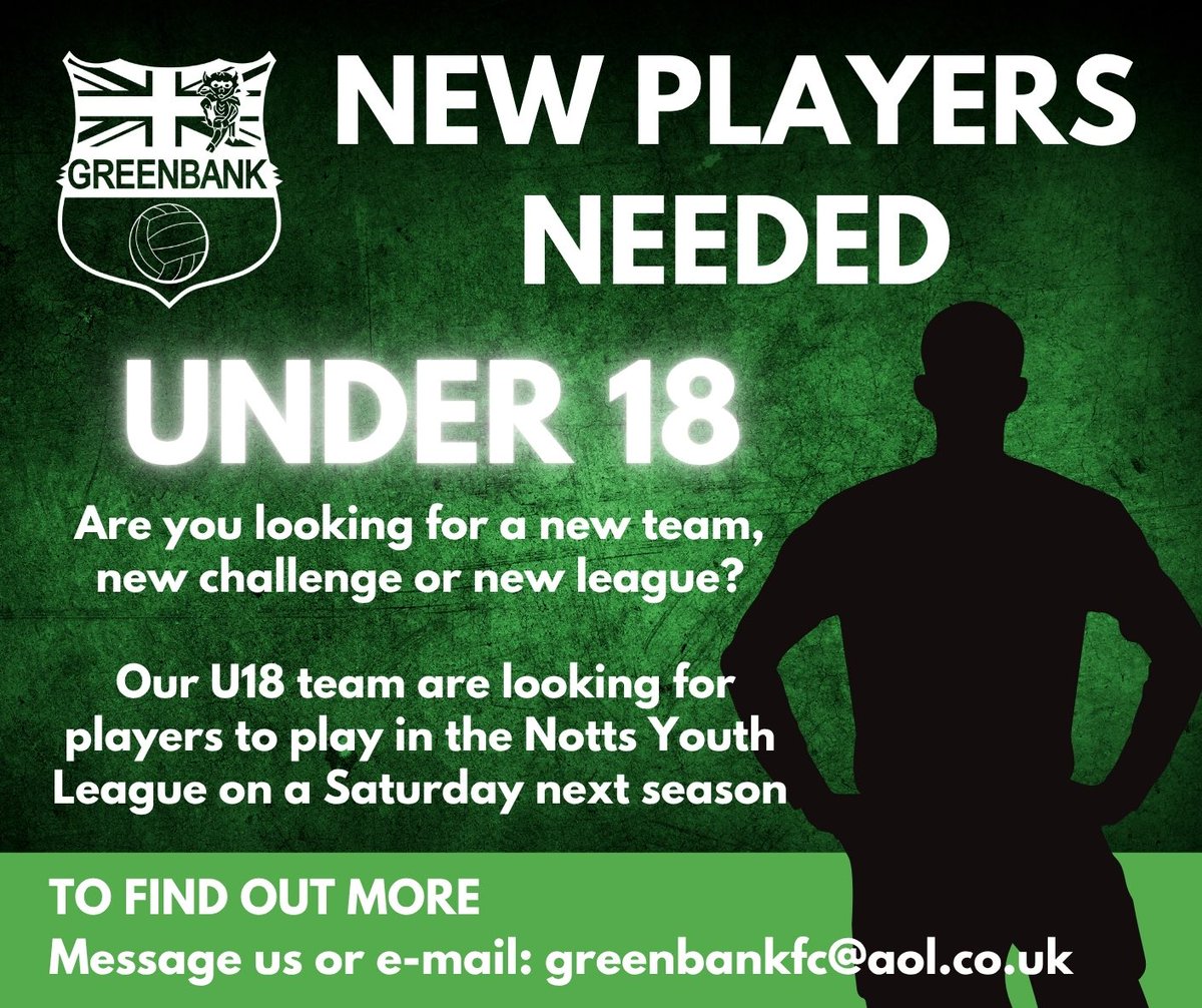 Our new U18 team are looking for players ⚽️👀👀