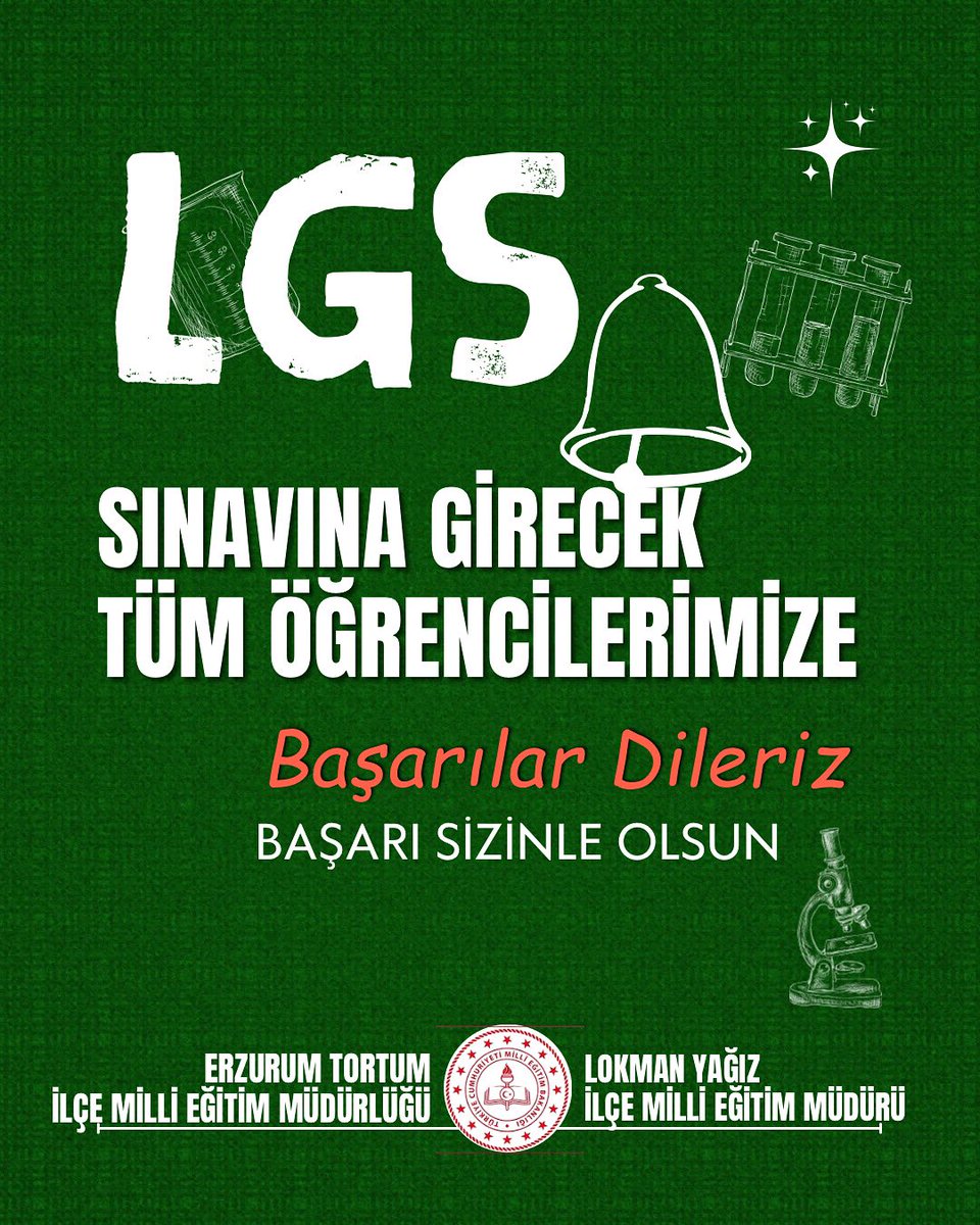 LGS’ye girecek tüm öğrencilerimize üstün başarılar diliyoruz.