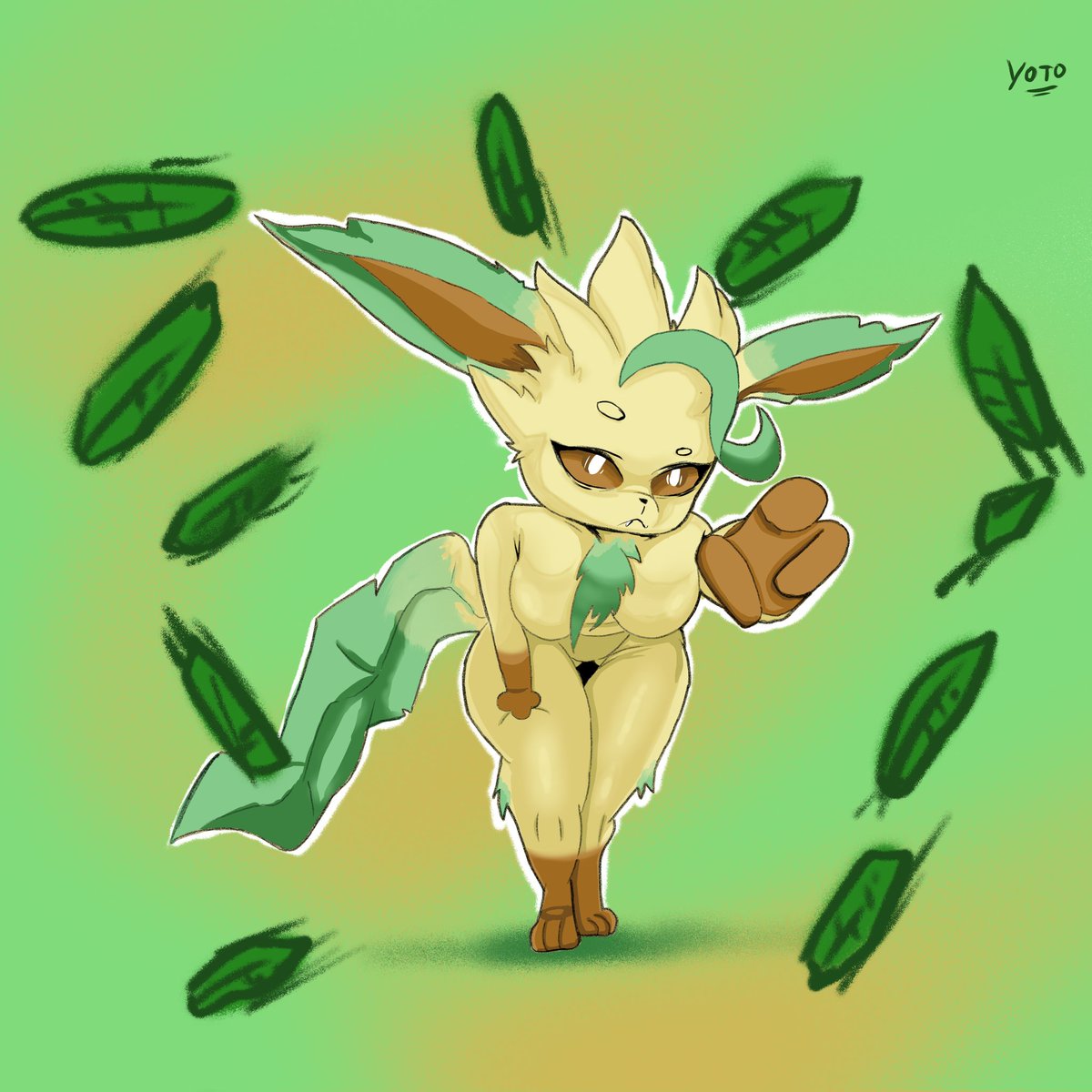 Yotoo_21's tweet image. Eevee evolutions leafeon #Pokemon #pokemonfanart #digitalart #DigitalPainting #digitaldrawing #leafeon .#Eeveelutions #eeveelution