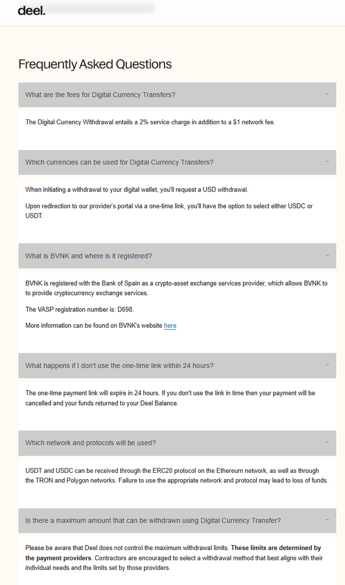 Still early in stablecoin land when USDC / USDT payouts for Deel  contractors running at 2% fees + 1$ ntwk charges Services here provided by  BVNK and payouts offered on ETH, Polygon,