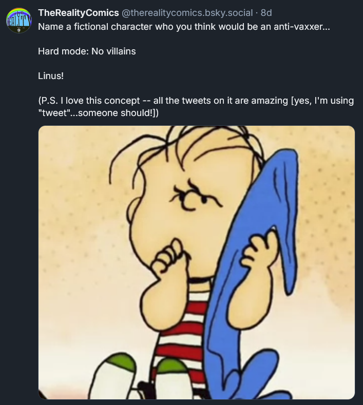 A lot of people are hesitant about #BluSky, b/c they've tried it and aren't getting enough impressions or Likes!
Yes, you have to REBUILD your community. But it's worth leaving nazis &amp; king-lovers behind, no?

Anyway, here's what you've missed!👇
#Peanuts #cartoons #comics