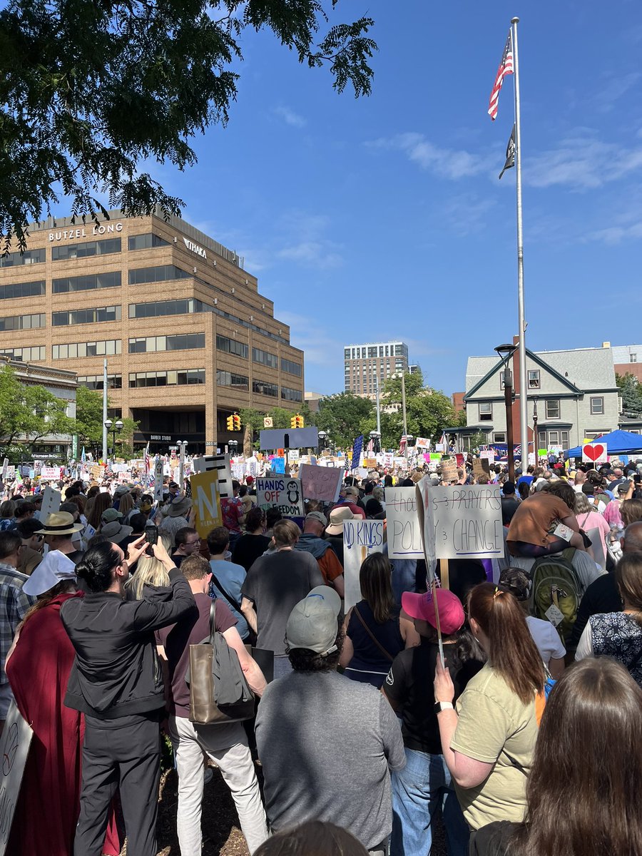 #NoKingsDay in Ann Arbor Michigan.
