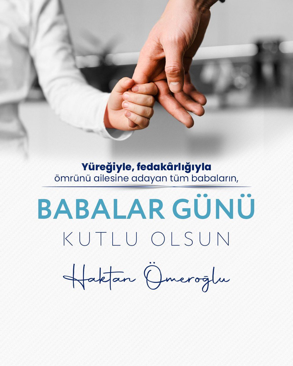 💙 Yüreğiyle, emeğiyle, sessizce dağ gibi duran…
Ailesi için ömrünü adayan, sevgisini omuzlarımızdan eksik etmeyen tüm babaların Babalar Günü kutlu olsun.

Hayatın yükünü omuzlayan, ama sevgisini yüreğinde büyüten tüm kahramanlara…
Minnetle, sevgiyle.

#BabalarGünü