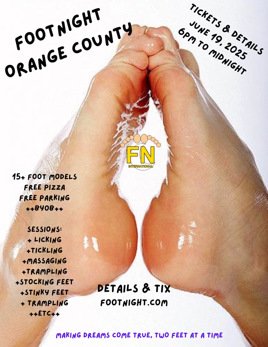 👣footnight.com👣 (@footnight) on Twitter photo JUNE 19, 2025 7PM TO MIDNIGHT footnight.com/event/footnigh… WHO IS ATTENDING? WHAT SIZE FEET? here you may see some of the amazing models that have RSVP'd to attend <a href="/FootnightOC/">FootnightOC</a> #californiafeet #FOOTFETISH #footworship footnight.com JUNE 19, 2025 7PM TO MIDNIGHT footnight.com/event/footnigh… WHO IS ATTENDING? WHAT SIZE FEET? here you may see some of the amazing models that have RSVP'd to attend <a href="/FootnightOC/">FootnightOC</a> #californiafeet #FOOTFETISH #footworship footnight.com