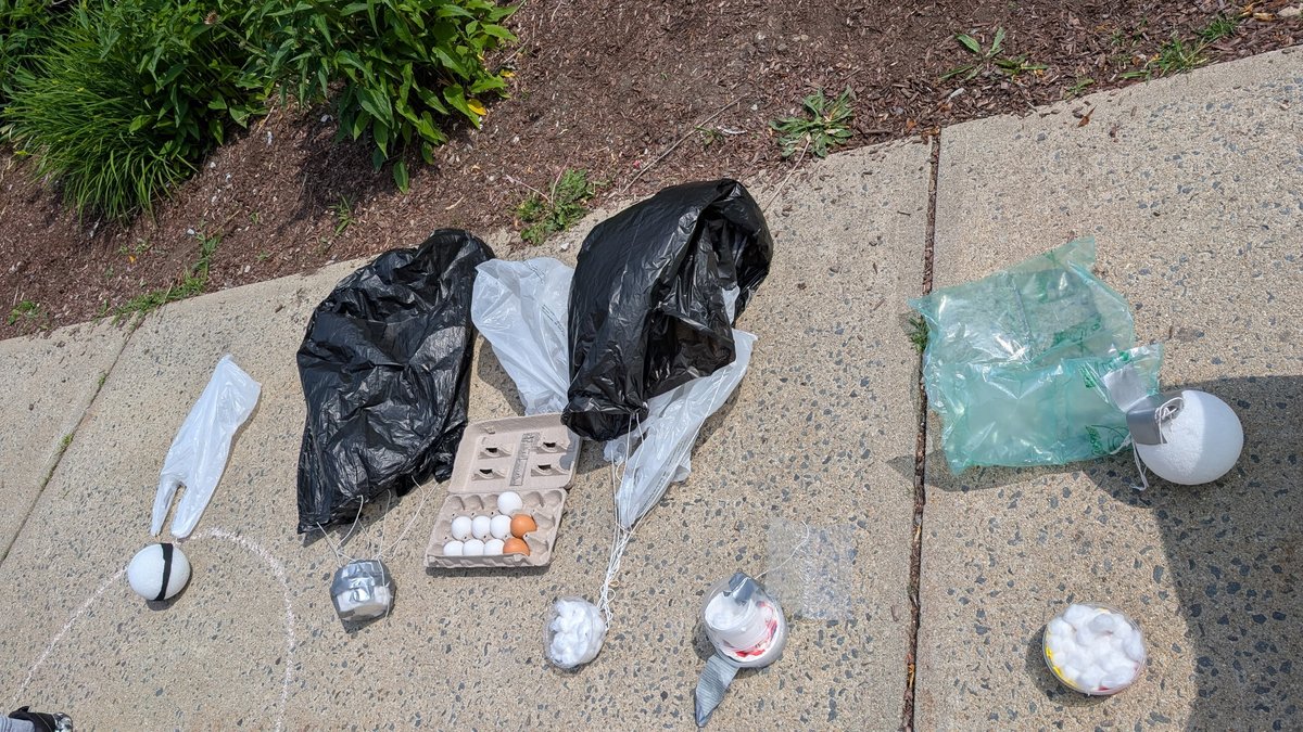 On Friday FF Pendergast and FF Connor took Ladder 2 to assist the Galvin Middle School with their Egg Drop Project. Out of 18 egg drops, 15 were successfully dropped without damage! A 83.33% success rate! There was plenty of enthusiasm from the students and staff!!