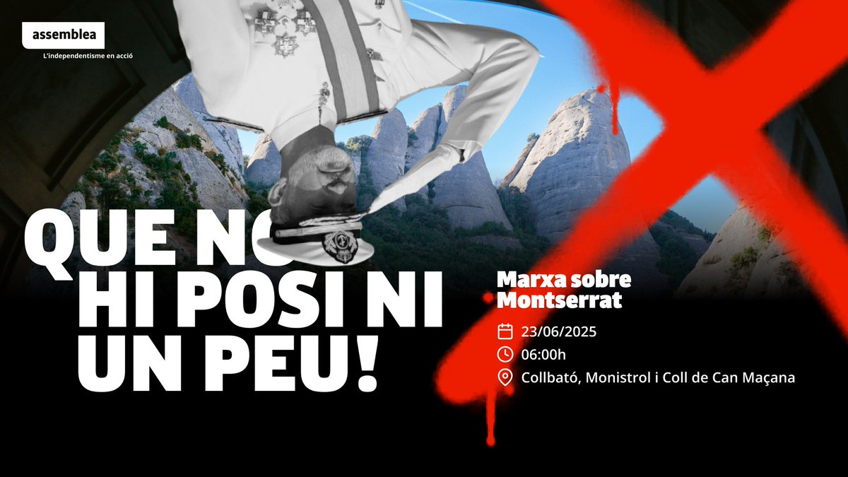 Marxa sobre Montserrat, de l'ANC
unilateral.cat/2025/06/14/mar…