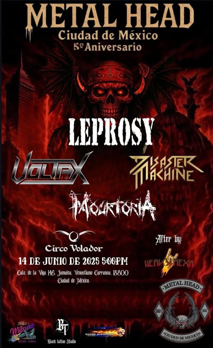 BBeat105's tweet photo. Hoy, 14 de junio, están estos shows:
- En #FVCKOFFROOM, el #ScreamBloodyDeath
- En #Texcoco, el #AncientWar
- En #Toluca, el #GoreGrindChapterIV
- En el @circovolador, el aniversario de #MetalHead
Cuáles nos faltan?
En cuáles los veremos?
#StayBlast
#BlastBeat105 https://t.co/2uQjD8s2xF