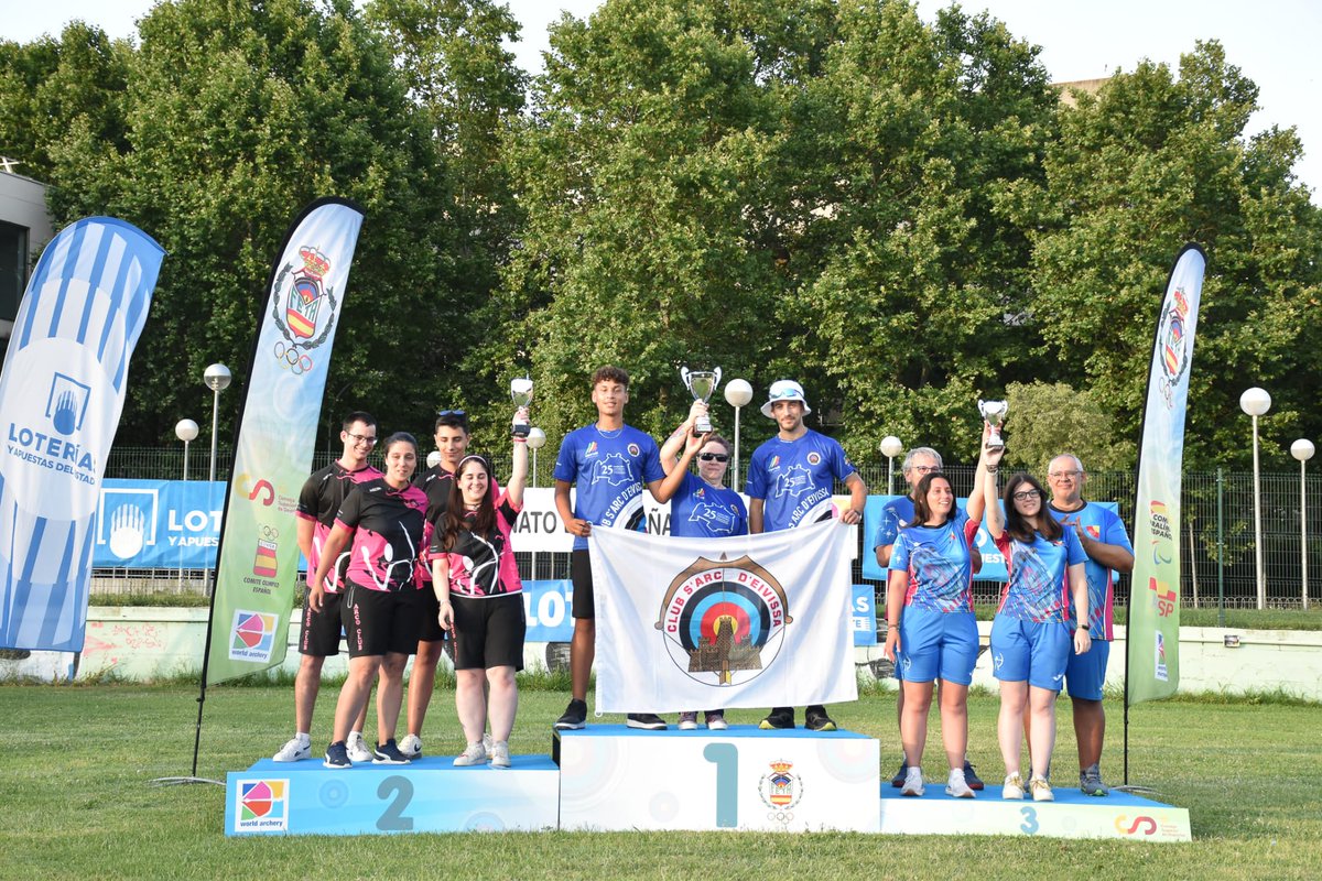 #ClubesRFETA25

ARCO RECURVO MIXTO 2°DIV.
Final 🥇
5 Eivissa Patrimoni (S'Arc)
4 Arco Club Valladolid 
Final 🥉
6 Leganés B
2 Onomatopiqueros (Seo)

Resultados completos:
ianseo.net/Details.php?to…

¡ENHORABUENA A TODOS LOS MEDALLISTAS!

#TrofeoLoterias