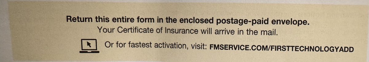🔥 Natalie Fields (she/her)🔥 (@natalierfields) on Twitter photo Just an FYI - <a href="/FirstTechFed/">First Tech Fed</a> & <a href="/frnklnmadison/">Franklin Madison</a> - AD&D insurance activation letter states activation can be accomplished by mailing the form, or visiting this URL. However, URL directs to a sign-in needing registration, which requires coverage ID, which isn’t anywhere on the letter. Just an FYI - <a href="/FirstTechFed/">First Tech Fed</a> & <a href="/frnklnmadison/">Franklin Madison</a> - AD&D insurance activation letter states activation can be accomplished by mailing the form, or visiting this URL. However, URL directs to a sign-in needing registration, which requires coverage ID, which isn’t anywhere on the letter.