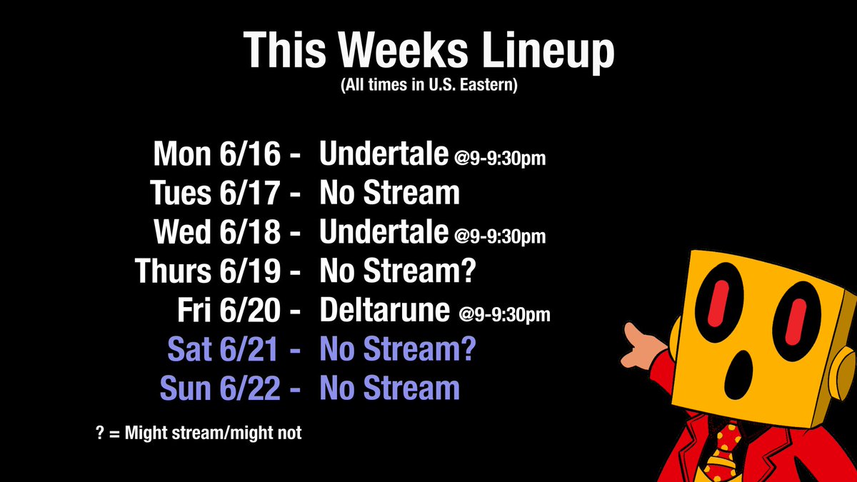 Last week BUSY, this week more manageable, so time to get back to the Undertale replay so I can play Deltarune already