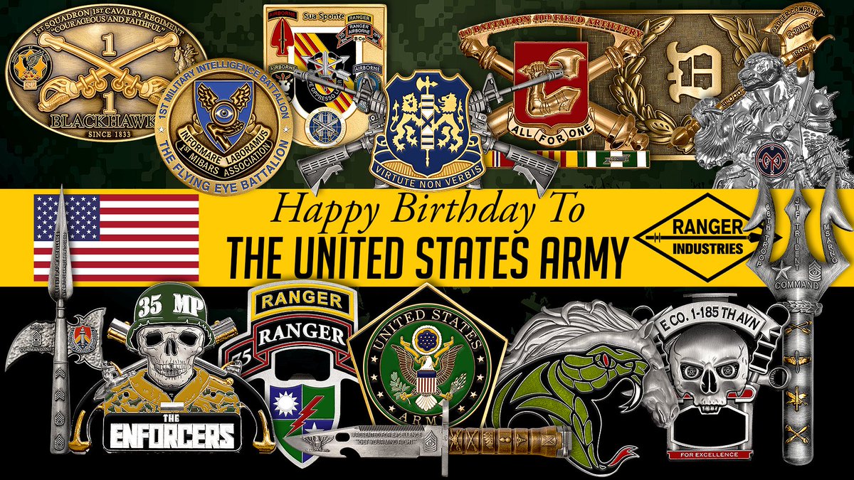 RangerCoin's tweet image. We always love the opportunity to make custom minted #ChallengeCoins for our #Soldier clients, especially today! Happy Birthday U.S. Army! 🎂

Make sure to browse our growing selection of other Officially Licensed Army Coins here ▶️ store.rangercoin.com/product-catego…

#ArmyBday #ArmyStrong