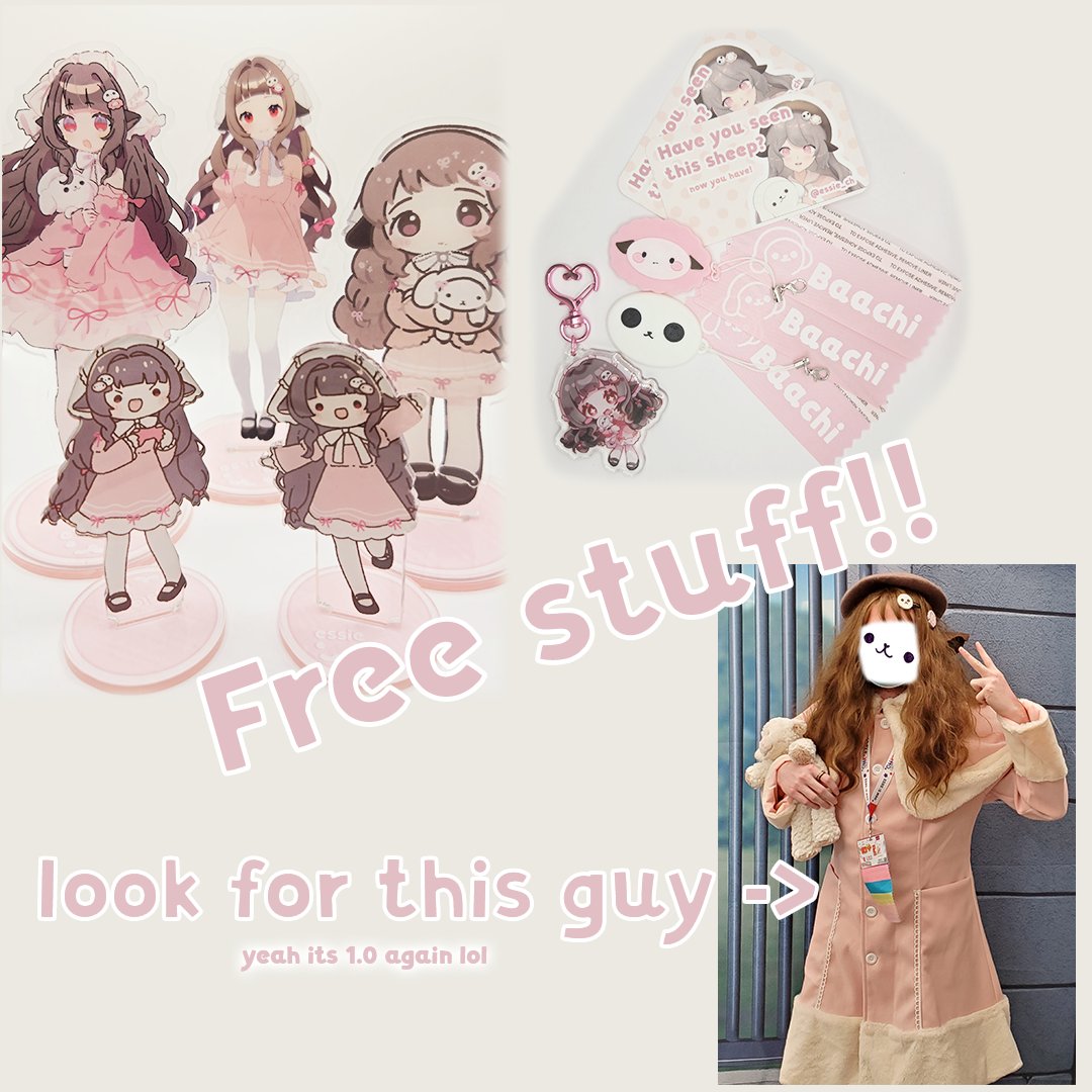 shepposter's tweet image. attention baachi nation! are you coming to offkai this year? do you like FREE STUFF? come find me!!
feel free to dm or reply if you want to meet up!
please come say hi 🥺