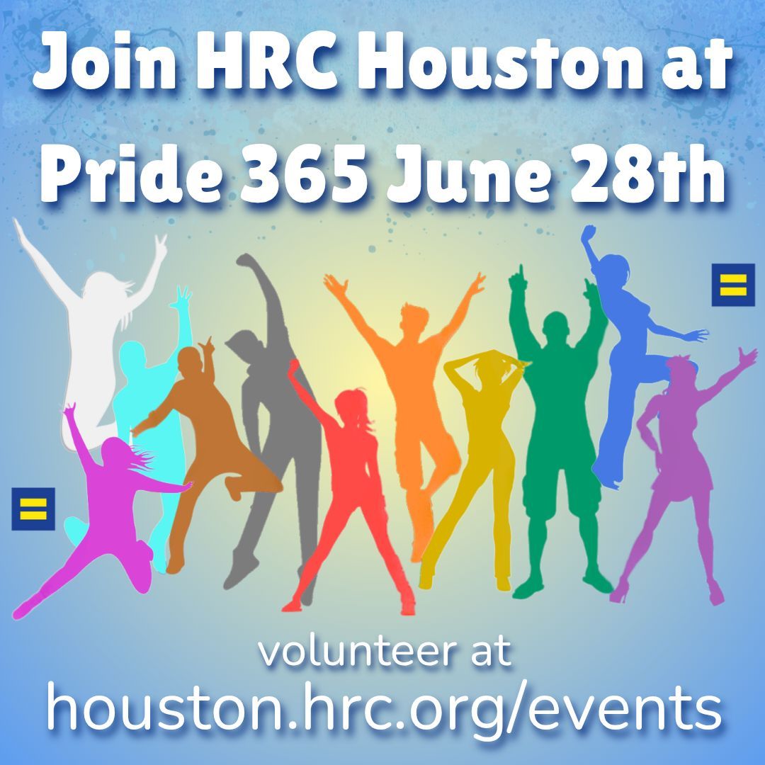 houston.hrc.org/events/pride-3…
HRC has Prides tables across the country. Why not join Houston HRC at ours? 

Meet the committee, learn about our initiatives, and how to get involved. Shifts available from 9am-5pm

#HRCHOUSTON #PrideMonth2025