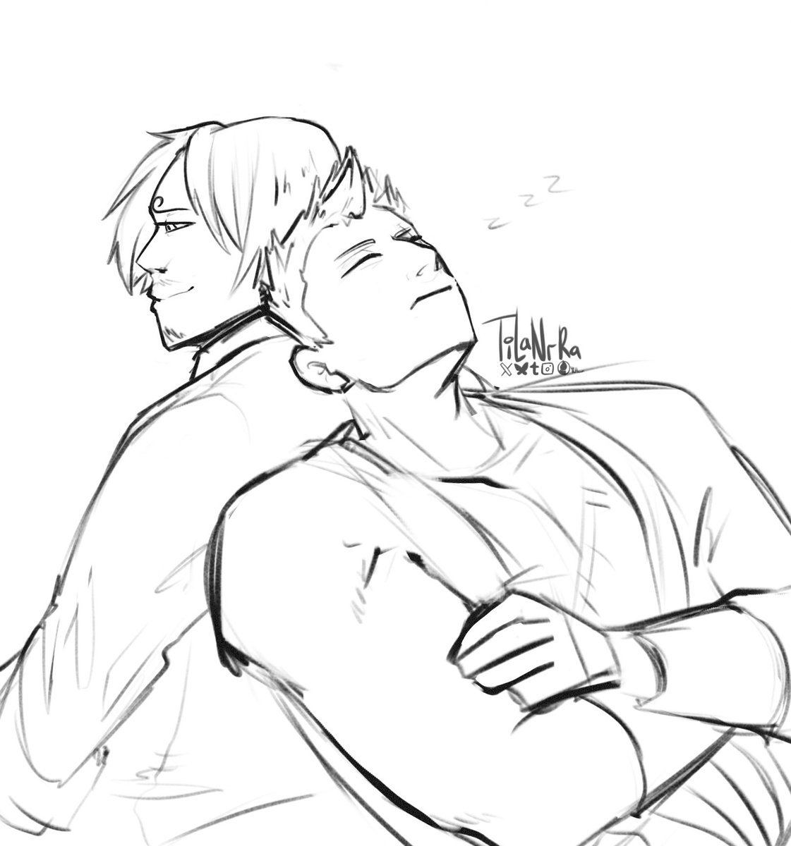 Tilanrra's tweet image. A little doodle #onepiece #zosan #zoroxsanji