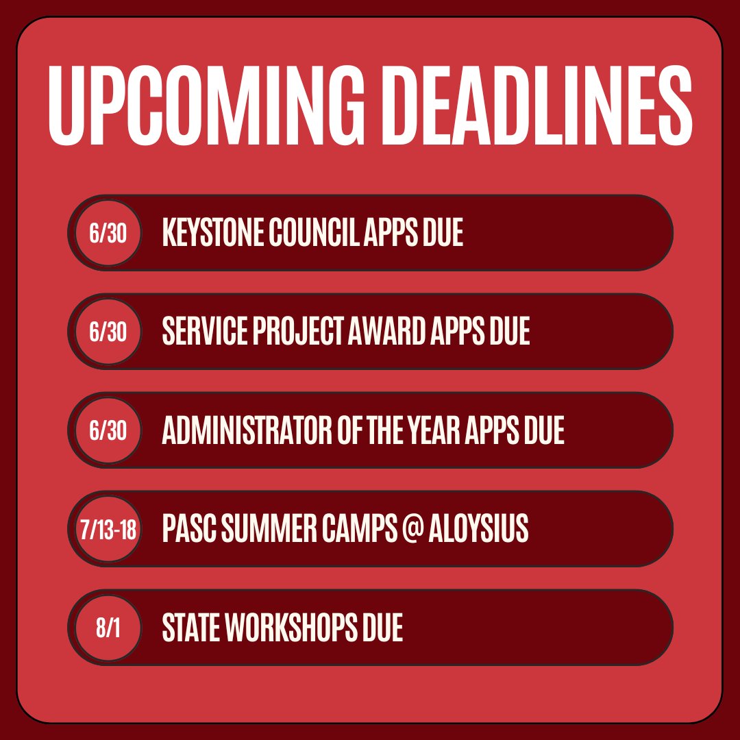 pasc_regionb's tweet photo. Can’t keep track of all the upcoming deadlines?? Here’s all you need ✅✅

GO APPLY REGION B ‼️ apps in linktree🤞🤞 https://t.co/83lAvr7btj
