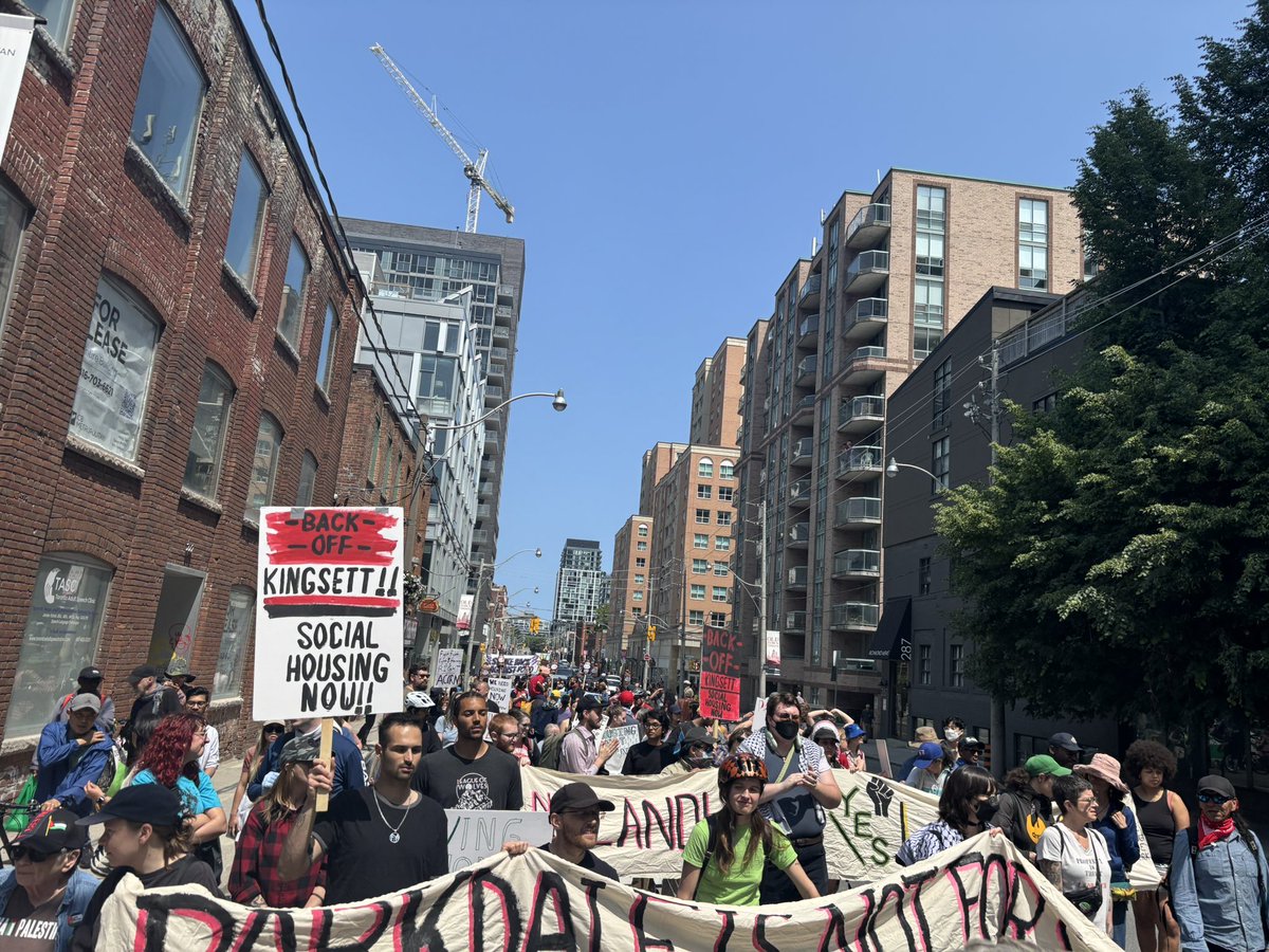 Marching for #housingjustice in Toronto.