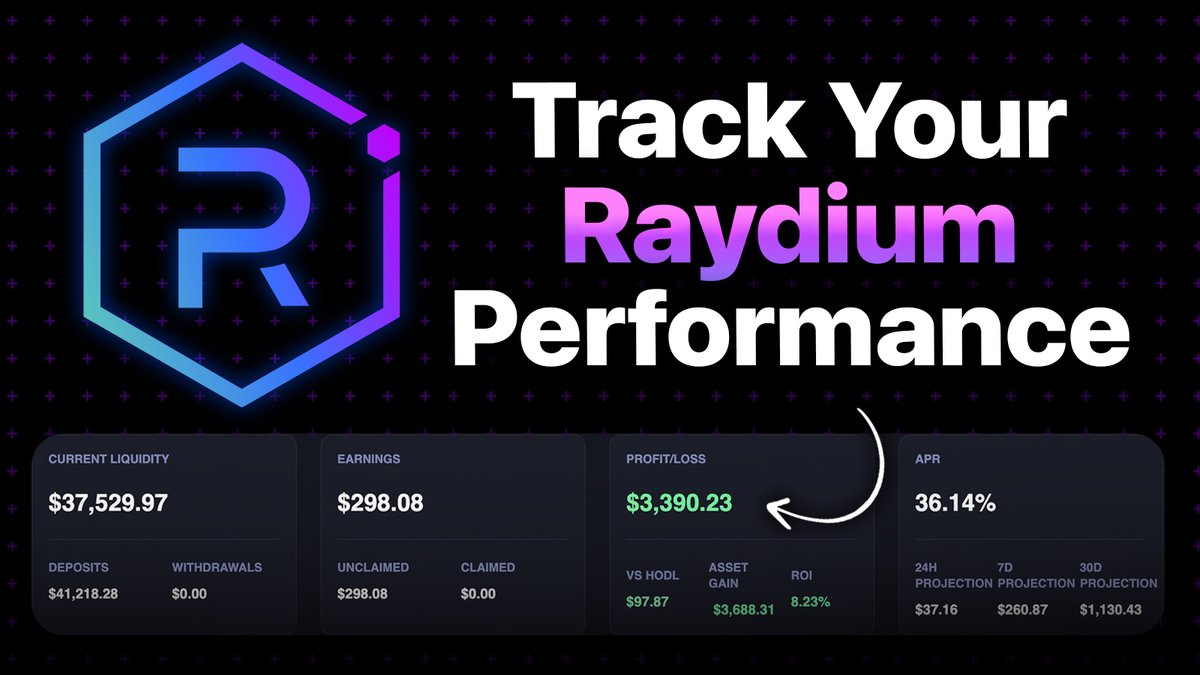 You can now track your <a href="/RaydiumProtocol/">Raydium</a> liquidity pools on Metrix Finance!