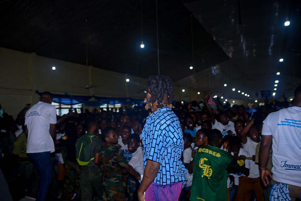 Short story. I was the entertainment prefect at Mary’s Boys School in Takoradi. This is was the school where I started doing music. Today I pulled to perform for the first time at the same event I was managing back then and this was a full circle moment for me fr! 💙💙