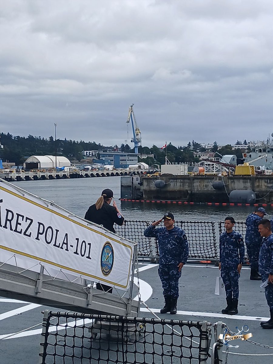 #Entérate

Nuestro #PoderNaval está presente en #TridentFury2025. 🇲🇽⚓️🇨🇦

El buque ARM “Juárez” #POLA101 con el helicóptero tipo #Panther ANX-2164 y una tripulación de 95 elementos altamente capacitados, arriban a Esquimalt  #Canadá, para participar junto a Armadas Aliadas en un
