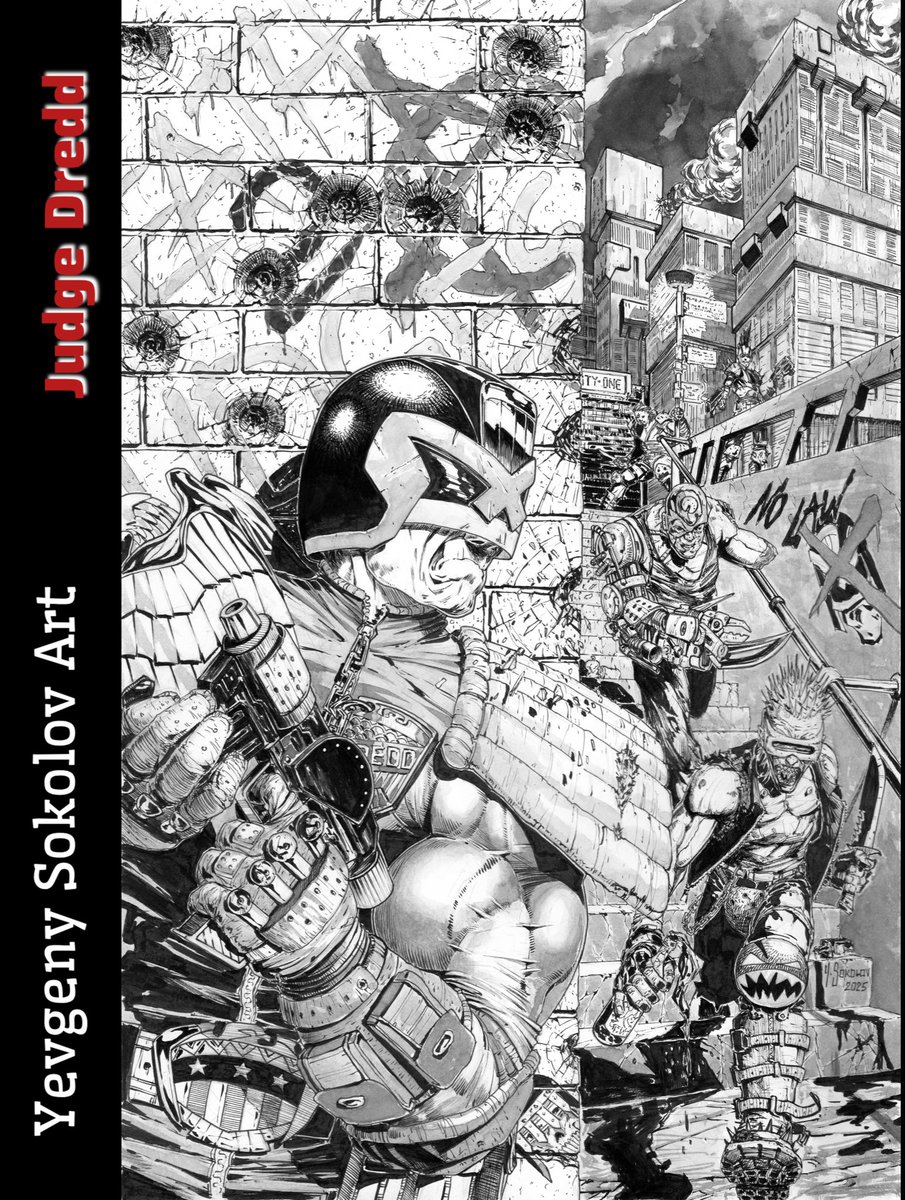 JUDGE DREDD (commissioned)
11x17 
Ink &amp; ink wash on Bristol 
#judgedredd 
#drawing #pencildrawing #pencilart #comics #comicbooks #comicbookart #illustration #art #drawingcomics #comicfans #drawcomics #comicartist #inksketch #inking #inkingcomics #inkart