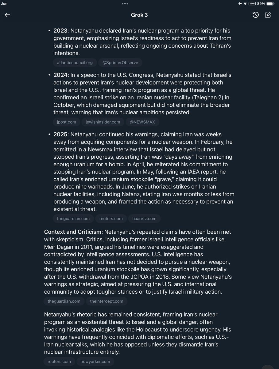 dorje_m's tweet image. Why is Starmer defending Israel—a genocidal apartheid state—from the retaliations by Iran, who Israel attacked without provocation?!
Netanyahu’s excuse (Iran’s imminent nuclear weapons) is the same line he’s repeated a dozen times over 30 years—the boy who cried wolf…