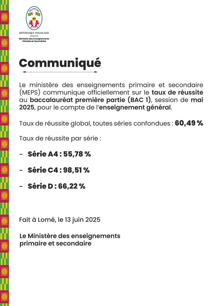 #Communique
#GouvTg