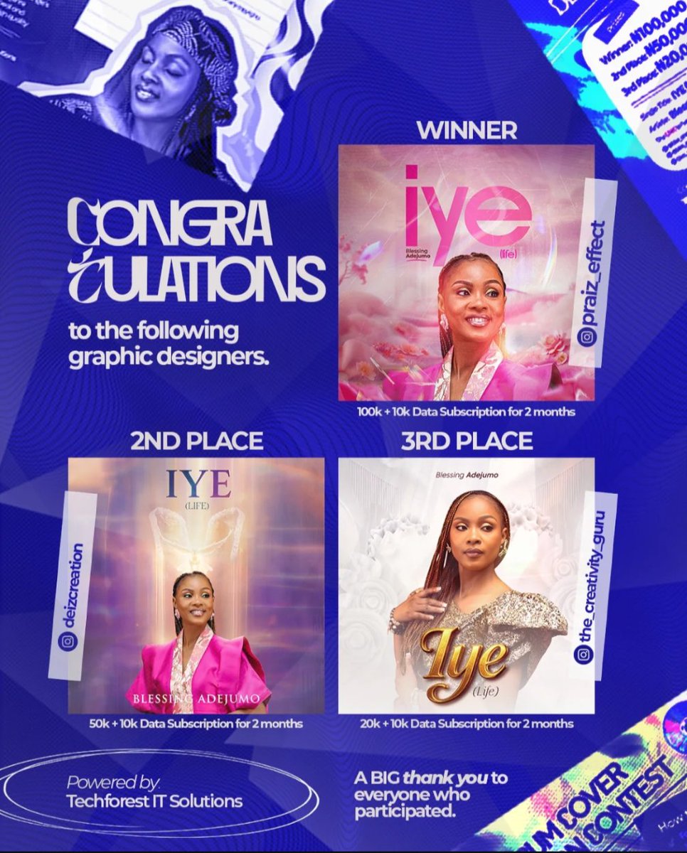 Bles_singA's tweet photo. This is to inform you that our graphics design contest has finally come to an end We're grateful for the energy, creativity, and passion everyone brought to the table...
Kindly Read the rest of the message below https://t.co/uDl2Nc0JBG
