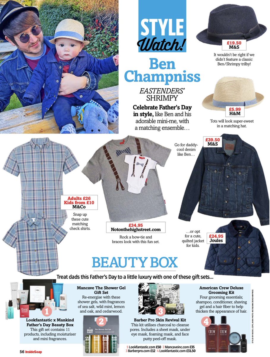 Ben Champniss (@benchampniss) on Twitter photo As we approach Father’s Day tomorrow, I’m reminded of my first one as a Dad, when <a href="/InsideSoapMag/">Inside Soap</a> featured Freddie and me in a style article! 😍 As we approach Father’s Day tomorrow, I’m reminded of my first one as a Dad, when <a href="/InsideSoapMag/">Inside Soap</a> featured Freddie and me in a style article! 😍