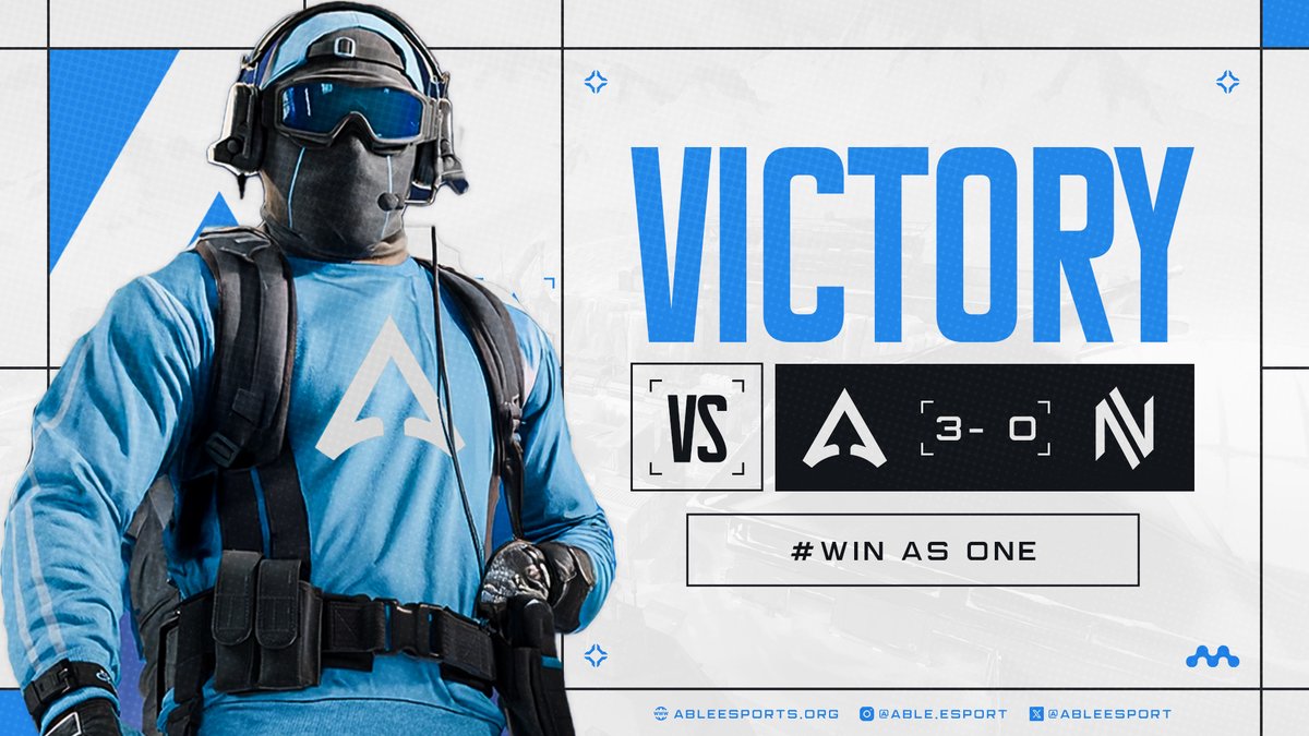 ABLE Esports (@ableesport) on Twitter photo โ
VICTORY ABLE vs NOVIA Esports โ W 3-0 GGs to <a href="/NoviaEsport/">Novia Esport</a> โ well played!
We keep pushing forward.
๐ท Replay on Twitch: twitch.tv/blaiizcod
#WeAreAble โ
VICTORY ABLE vs NOVIA Esports โ W 3-0 GGs to <a href="/NoviaEsport/">Novia Esport</a> โ well played!
We keep pushing forward.
๐ท Replay on Twitch: twitch.tv/blaiizcod
#WeAreAble