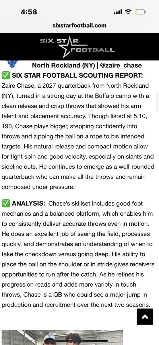 I'm very grateful for the scouting report I received at the university of Buffalo camp  <a href="/sixstarfootball/">Six Star Football | PLUS+</a> <a href="/NorthRocklandFB/">NORTH ROCKLAND FOOTBALL</a> <a href="/Coach_HickeyNR/">Coach James Hickey</a> <a href="/QBHitList/">QBHitList.com</a> <a href="/UBFootball/">UB Football</a> <a href="/SSmith_II/">Coach Seitu</a> <a href="/Rakym55/">Rakym Chase</a>