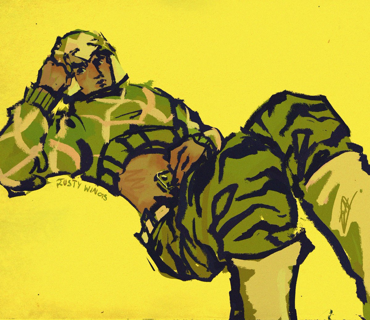 Sketch inspired by my socks 💚🐯

#jjbafanart #guidomista